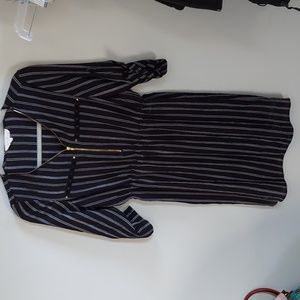 Black striped dress